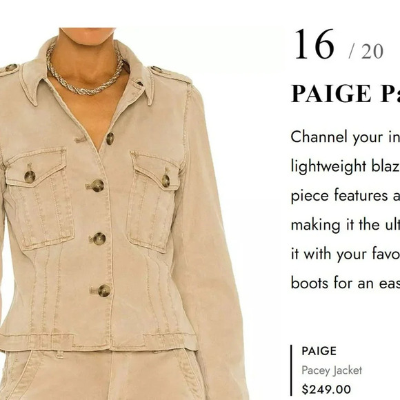 Evan Picone Linen Jacket / Olive Green / Medium - Picture 7 of 7